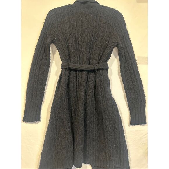 Ralph Lauren Black Label Cable Knit Cashmere Wool Black Shaw/ Cardigan, size XS - Picture 8 of 9